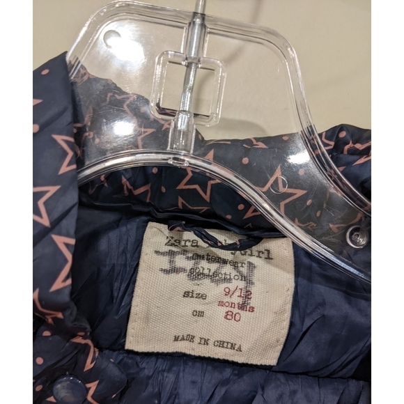Zara Puffy Star Print Jacket Size 9-12 Months - Picture 5 of 5